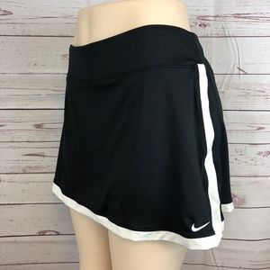 Nike Dri-Fit Black White Border Tennis Skort Skirt